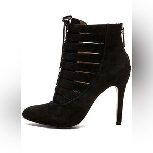 BCBG Black suede Stiletto Ankle Boots